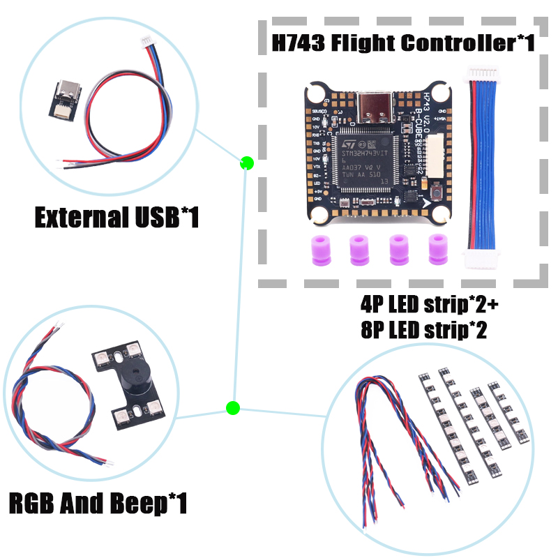 RCtoSky F4V3S PLUS F722 F745 H - Drone Racing Flight Controller 评论和价格