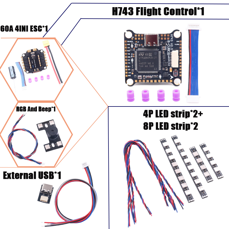 RCtoSky F4V3S PLUS F722 F745 H - Drone Racing Flight Controller 评论和价格