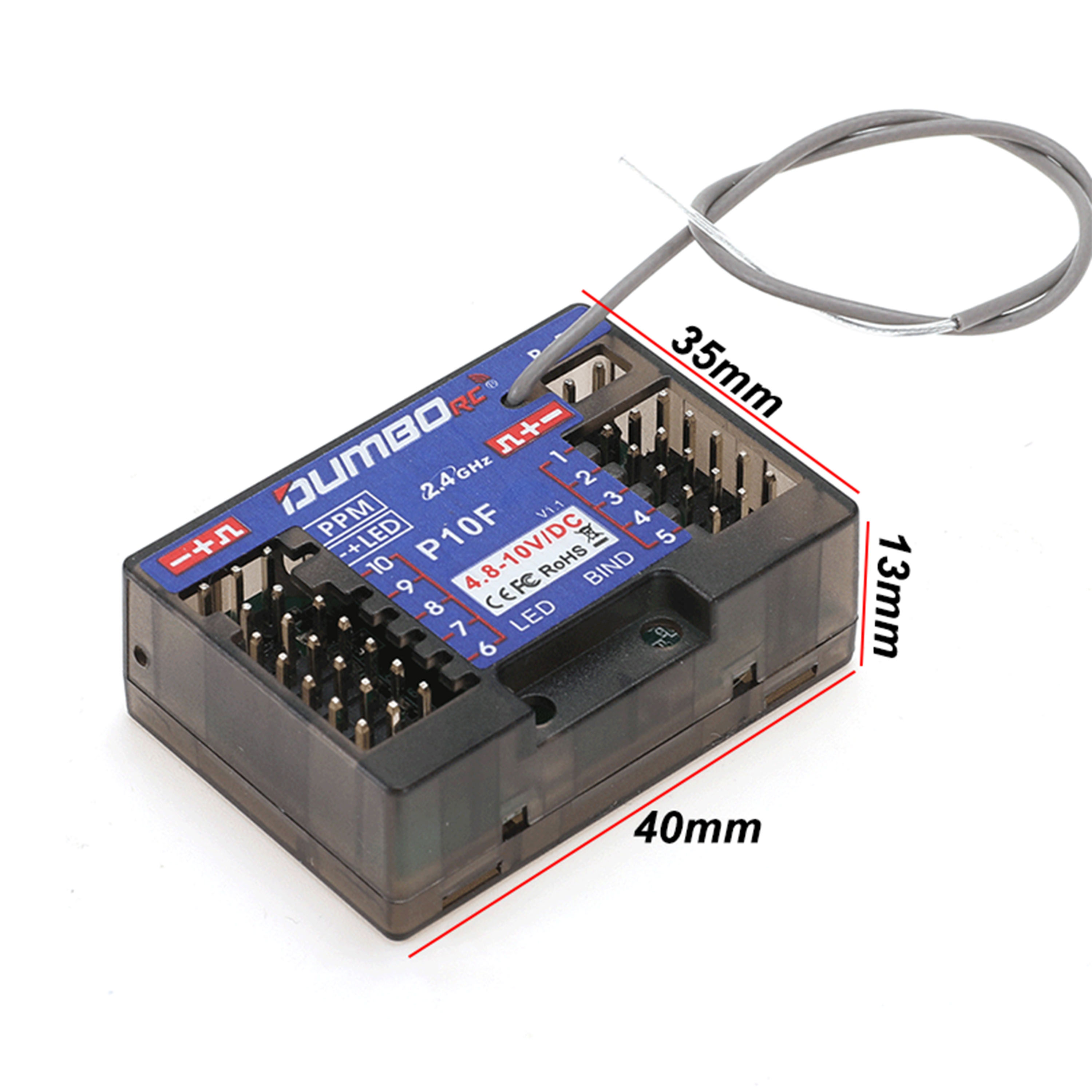 DUMBORC P10F P10FG 10CH 2.4GHz - Drone Racing Receiver 评论和价格